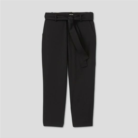 a new day Pants - New Women's High-Rise Tie Waist Straight Pants Ankle Length